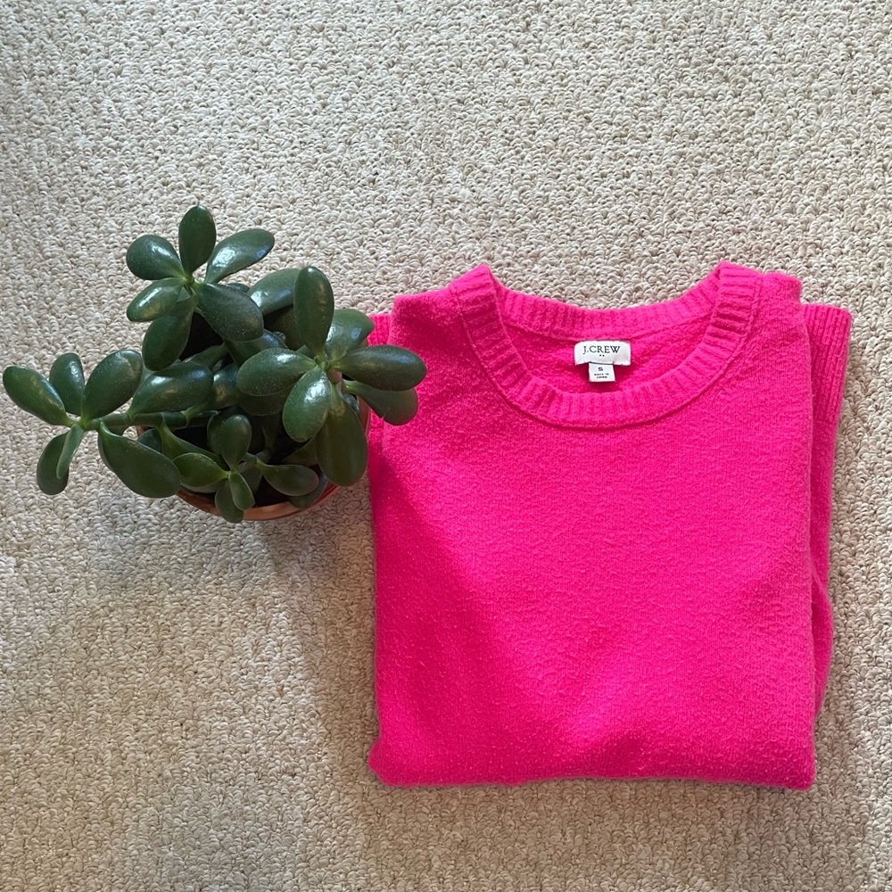J Crew Pink Pullover Sweater (sz small)
